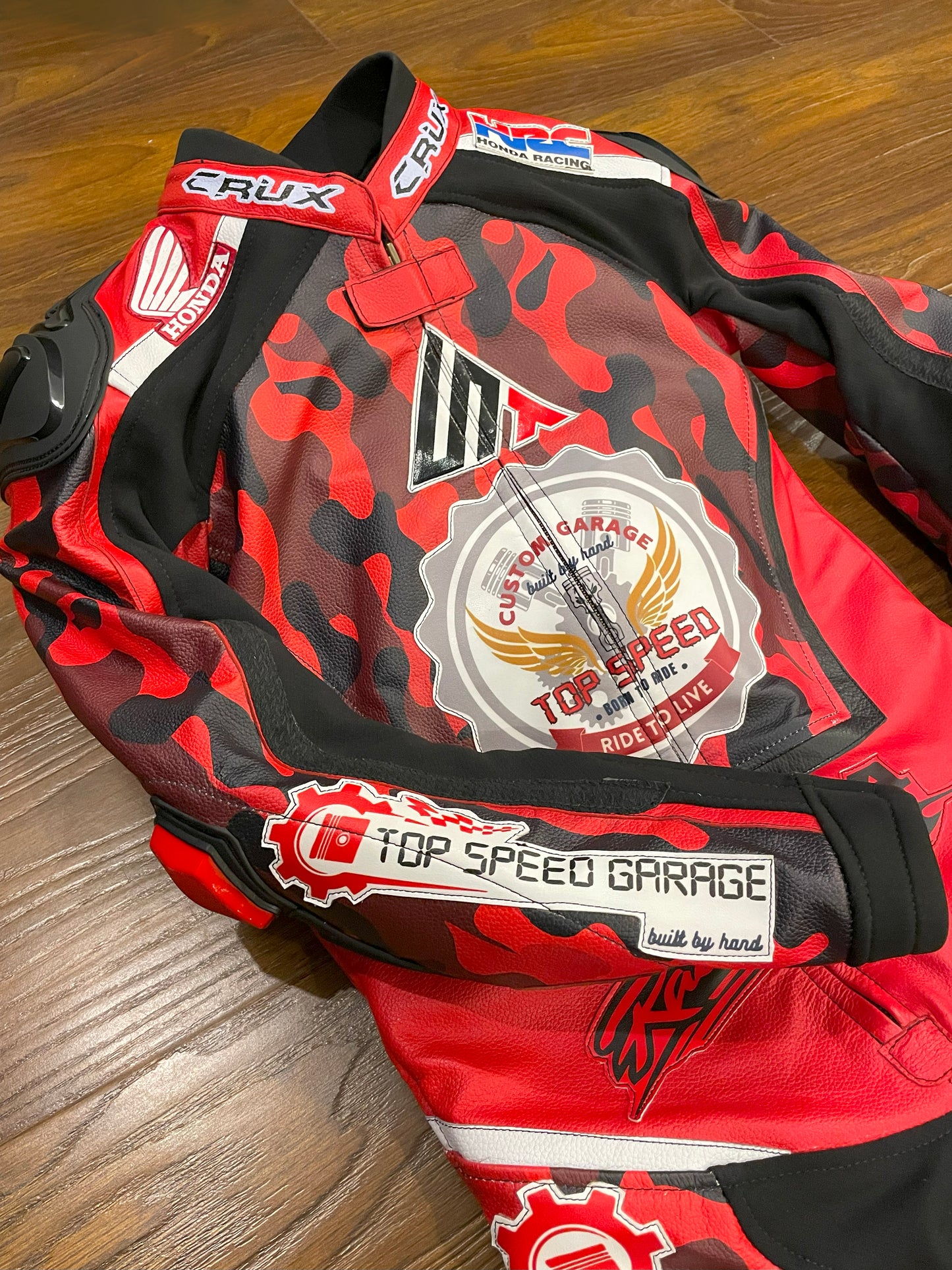 Men Custom Motorcycle Leather Race Suit