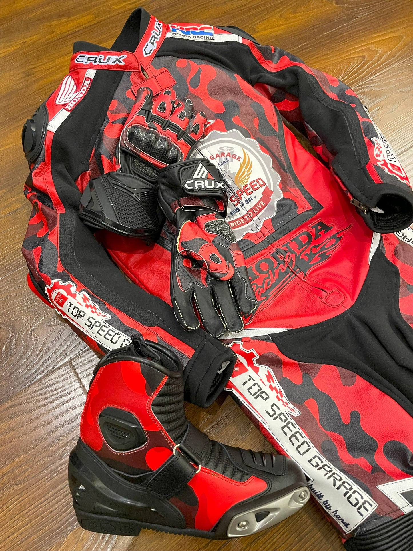 Men Custom Motorcycle Leather Race Suit