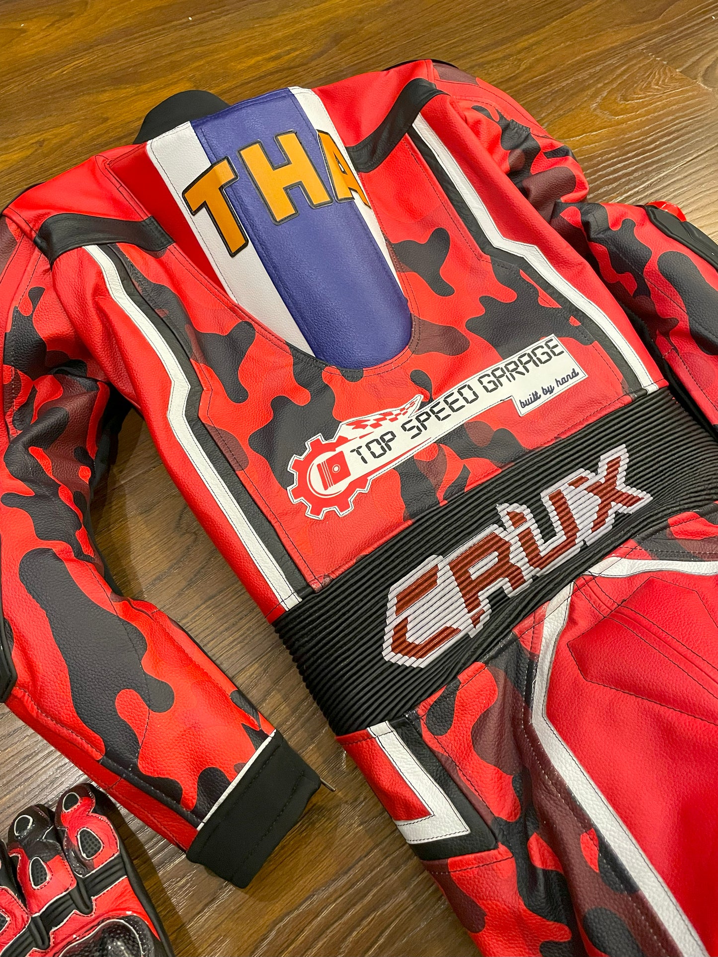 Men Custom Motorcycle Leather Race Suit