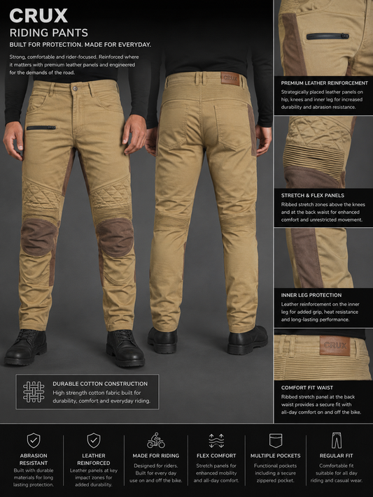 CRUX Urban-Ride Cotton Motorcycle Trousers