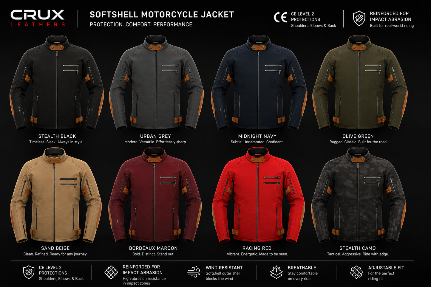 CRUX ADV-X Softshell Motorcycle Jacket