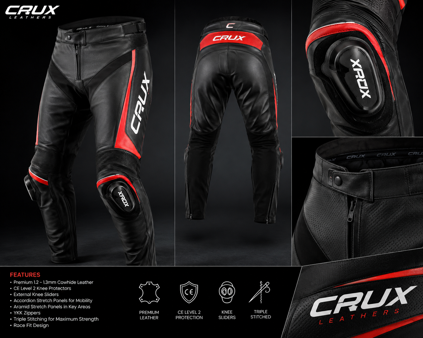 CRUX Race Leather Trousers
